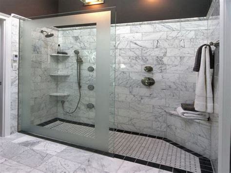 This bathroom has a shelf outside the shower as well to hold towels and other toiletries. Modern Bathroom Design Ideas with Walk In Shower ...