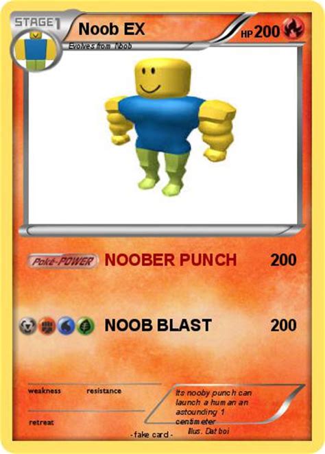 Pokémon Noob Ex 10 10 Noober Punch My Pokemon Card