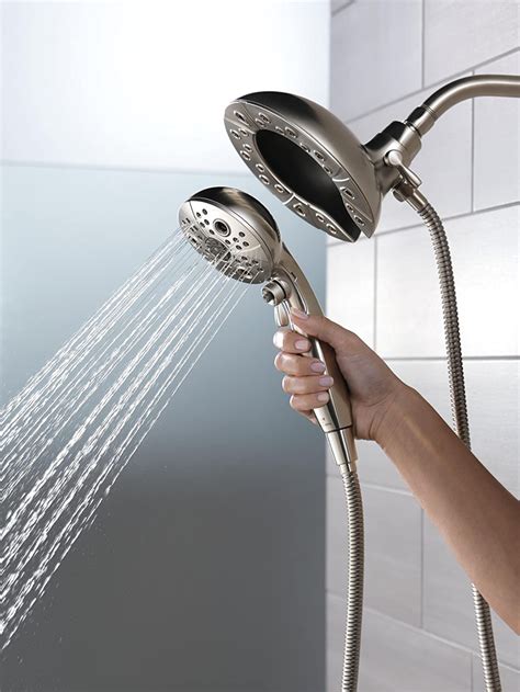 Apr 07, 2021 · delta® h2okinetic® showers look different because they are different. Delta Faucet 5-Spray H2Okinetic In2ition 2-in-1 Dual Hand ...