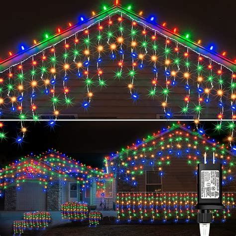Christmas Decorations Lights Outdoor 298ft 360 Led Icicle Lights 8