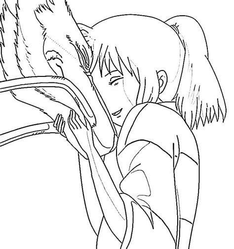 Spirited Away Coloring Page Best Coloring Page And Book For Kids