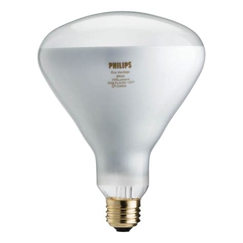 Philips 50 Watt Equivalent Halogen Br40 Flood Light Bulb 459404 The