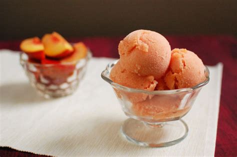 Peach Champagne Sorbet With Thyme Beantown Baker