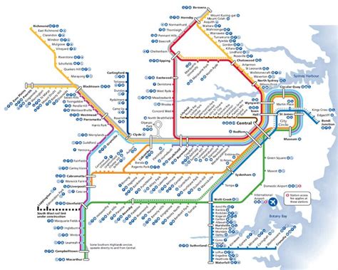 Sydney Rail Transport Map Map City Planner Data Visualization