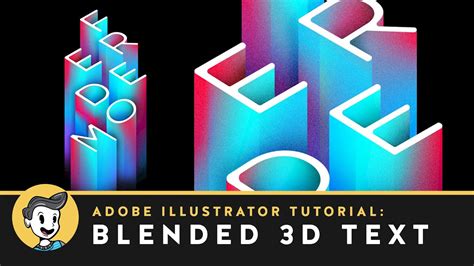 3d Blend Text Effect In Adobe Illustrator Tutorial