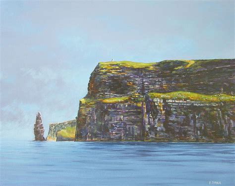 Cliffs Of Moher From The Sea Painting By Eamon Doyle