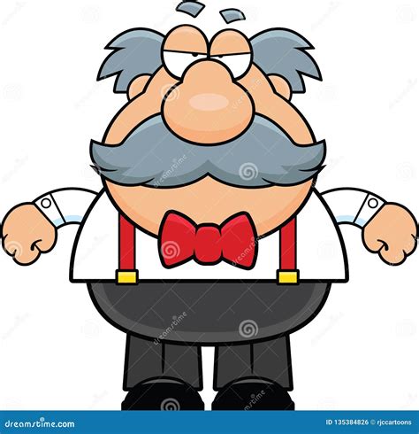 Grumpy Old Man Cartoon Character