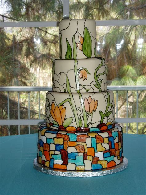 Stained Glass Fancy Wedding Cakes Fancy Wedding Stained Glass