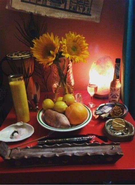 Oshun Altar I Would Use 5 Sunflowers Though Oshun