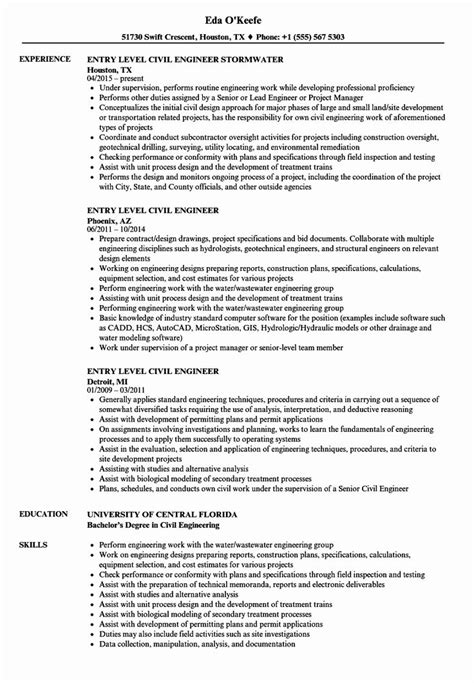 Create a civil engineering resume in 5 simple steps. Civil Engineering Intern Resume New Entry Level Civil ...
