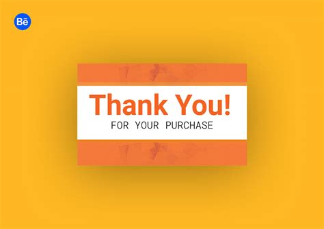 Professional Thank You Card Or Card Design On Behance