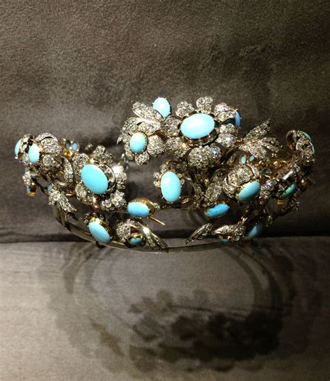 Diamond And Cabochon Turquoise Tiara C1860 By Mellerio Dits Meller