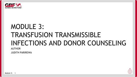 Global Blood Fund Video 3 Transfusion Transmissible Infections And