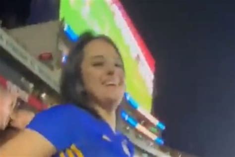 soccer fan flashes chest during cf pachuca tigres uanl game