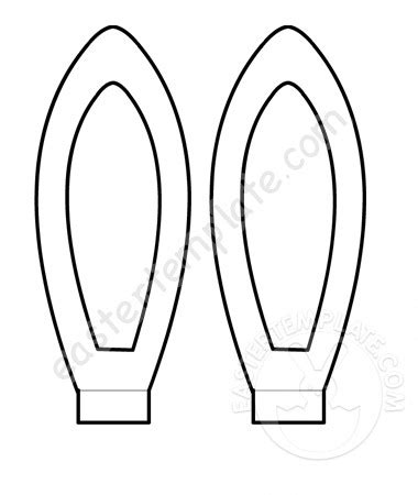 Cut out the shape and use it for coloring, crafts, stencils, and more. Free printable Bunny ears template | Easter Template