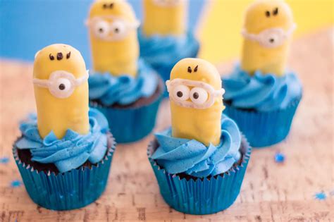 Decorated Minions Themed Cupcakes Recipe For Birthday Idea