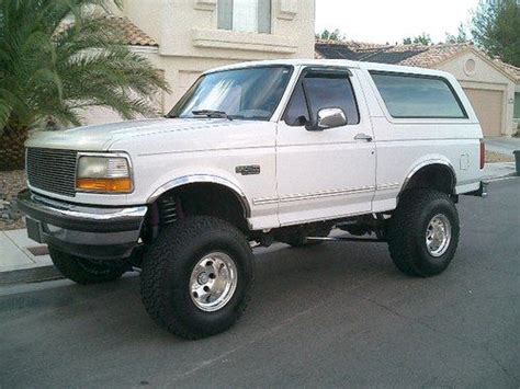 I'm starting with a 96 white xlt. Buy used 1994, 95, 96, Ford Bronco, XLT, 4X4, Custom built ...