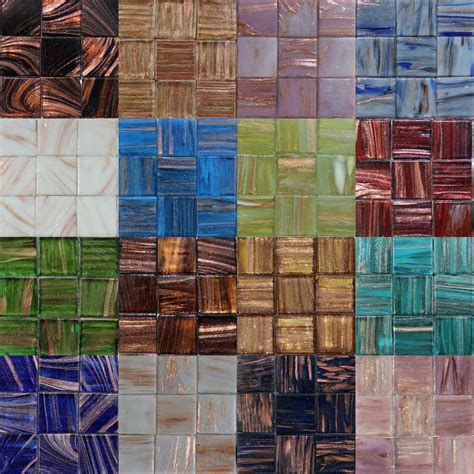 Aventurine Metallic Glass Mosaic Tiles 34 Inch