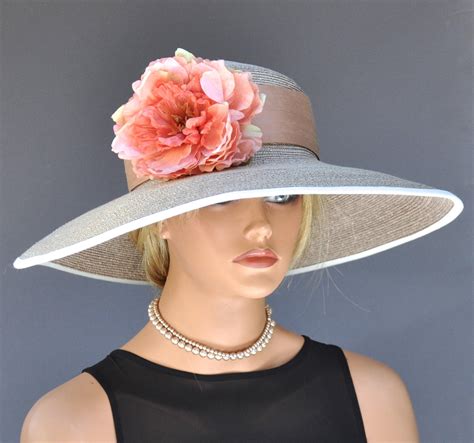 Wide Brim Straw Hat Wedding Hat Formal Hat Kentucky Derby Hat