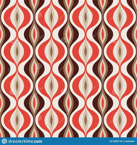 Mid Century Modern Art Vector Background Abstract Geometric Seamless