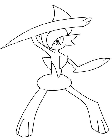 Gallade Coloring Pokemon Pages Printable Kids Color Sketch Coloring Page