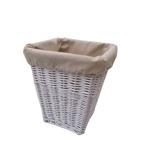 Counts no trash questions bedrooms, perfect of offices. Square White Wicker Waste Paper Bin With Lining