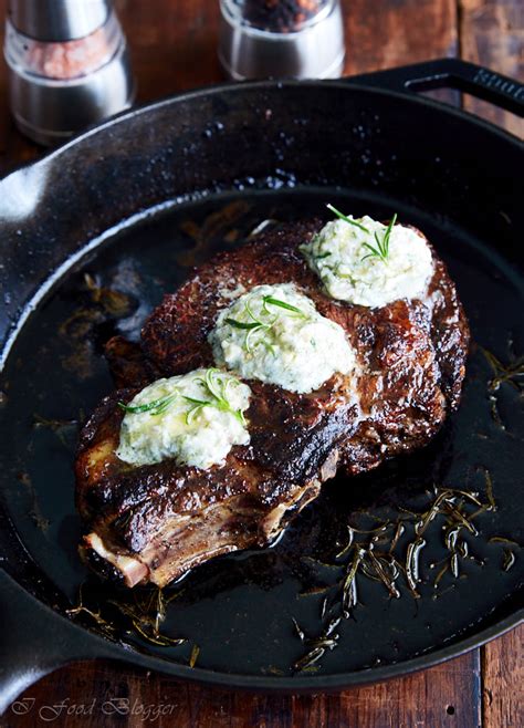 To bring your steaks to the next level, try finishing them with remove steaks from refrigerator 30 minutes before cooking to bring to room temperature. Pan-Seared Ribeye Steak with Compound Butter - i FOOD Blogger