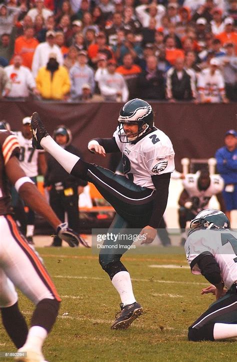 Placekicker David Akers Of The Philadelphia Eagles Follows Through On