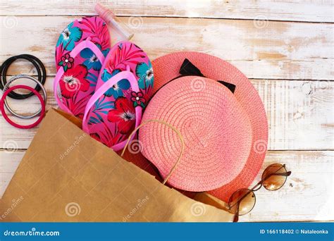 Beach Accessories For Women Or Girls Stock Photo Image Of Woman