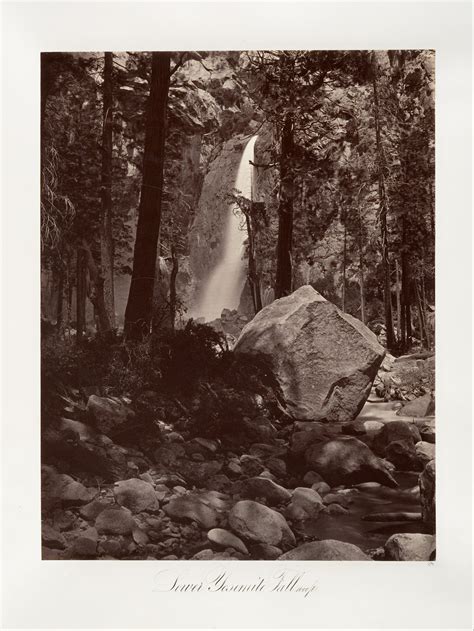 Attributed To Carleton E Watkins Lower Yosemite Fall 1600 Feet