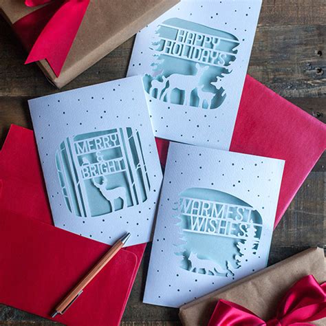 Elegant Paper Cut Christmas Cards Lia Griffith