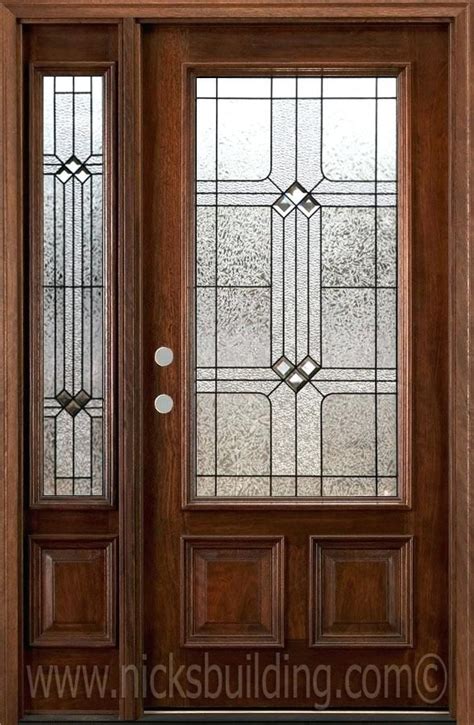 Exterior Front Door With One Sidelight Single Door With One Side Lite