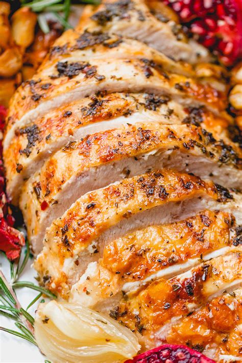 Roasted Turkey Breast Recipe With Garlic Herb Butter How To Roast A