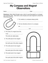 Teaching with printable worksheets helps to reinforce skills by allowing students to use worksheets. My Compass and Magnet Observations - TeacherVision