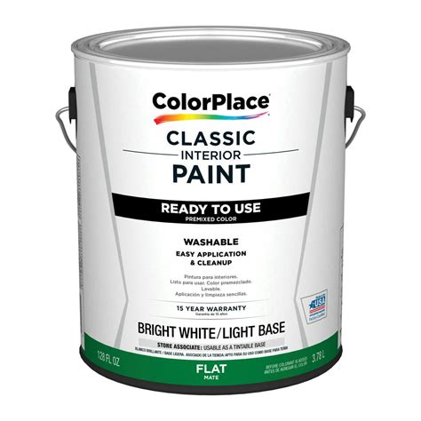 Colorplace Classic Interior Wall And Trim Paint Flat Bright Whitelight