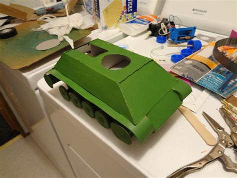 Cardboard Electric T34 88 Tank Model As Seen In World Of Tanks Game