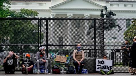 White House Surrounded By Fencing During Protests In Dc The