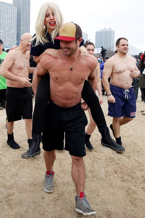 Lady Gaga And Taylor Kinney Polar Plunge Photos And Donations Glamour Uk