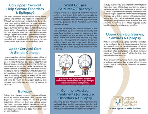 Seizure Disorders And Epilepsy Educational Brochure For Upper Cervical