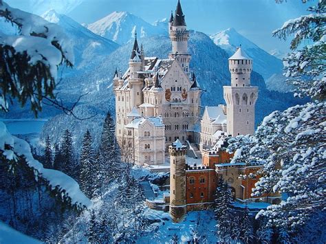 Hd Wallpaper Neuschwanstein Castle In Germany Winter Cold