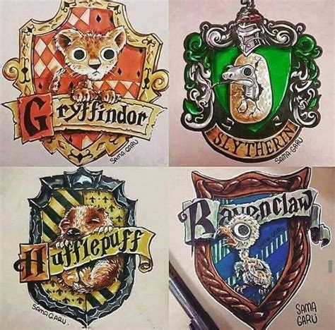 Baby House Mascots By Sama Garu Harry Potter Drawings Harry Potter