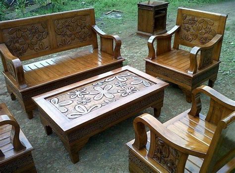 Kursi tamu minimalis kayu jati meja solid 65. Kursi Jati Minimalis | Kursi, Kayu jati, Minimalis