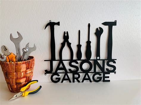 14 Personalized Metal Garage Sign Custom Name Garage Location Metal
