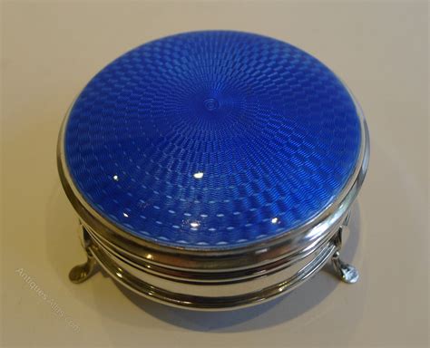 Antiques Atlas Sterling Silver And Guilloche Enamel Jewellery Box