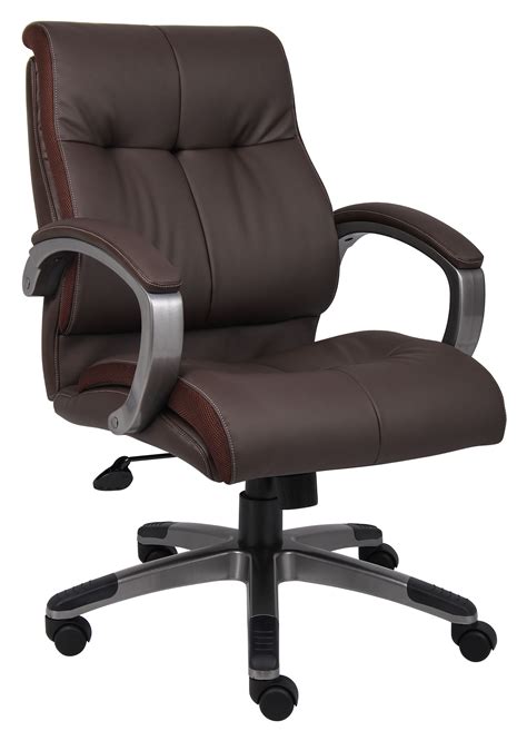 Boss Office And Home Brown Double Plush Mid Back Chair