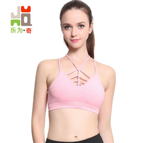 Fitness Yoga Bras Sexy Push Up Sports Bra For Women Crop Top Workout Hollow Out Underwear Pad
