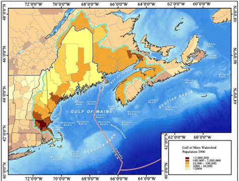 Population By Country Of The Gulf Of Maine Watershed 31 Download