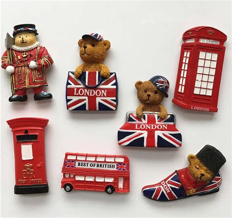 High Grade Handmade Painted British Bear Kettle Fridge Magnet Travel