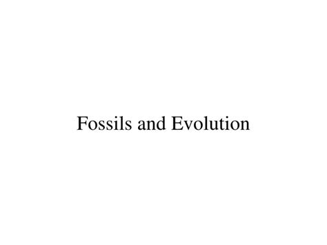 Ppt Fossils And Evolution Powerpoint Presentation Free Download Id