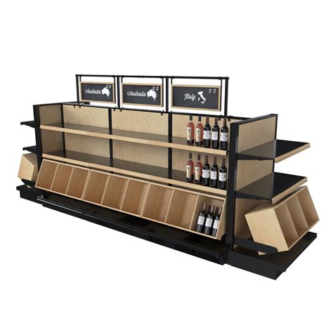 Wood Gondola Wine Rack With 32 Shelves On Sale Dgs Retail